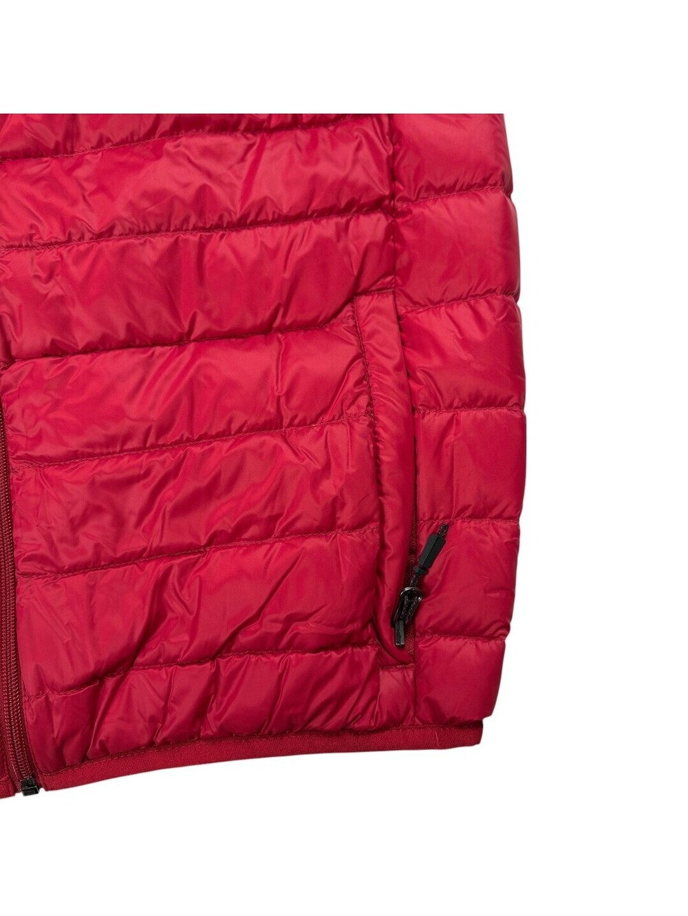 🎁 Puffer Vest Mens Red Lightweight Down Packable Size on Tag Small Hawke & Co - Picture 5 of 13